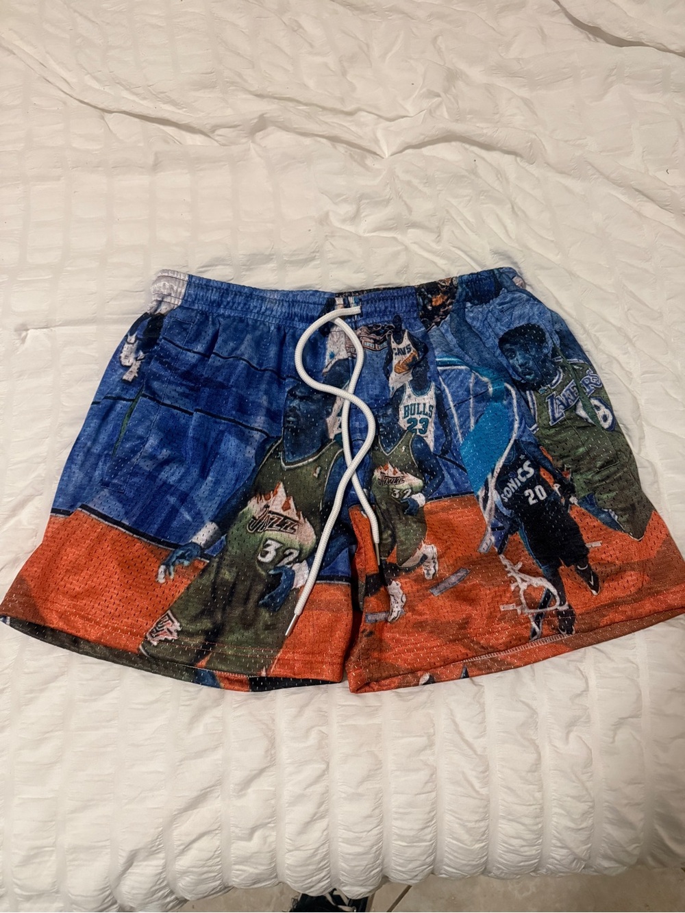 Kobe Bryant Blue Athletic Shorts with Mesh Lining